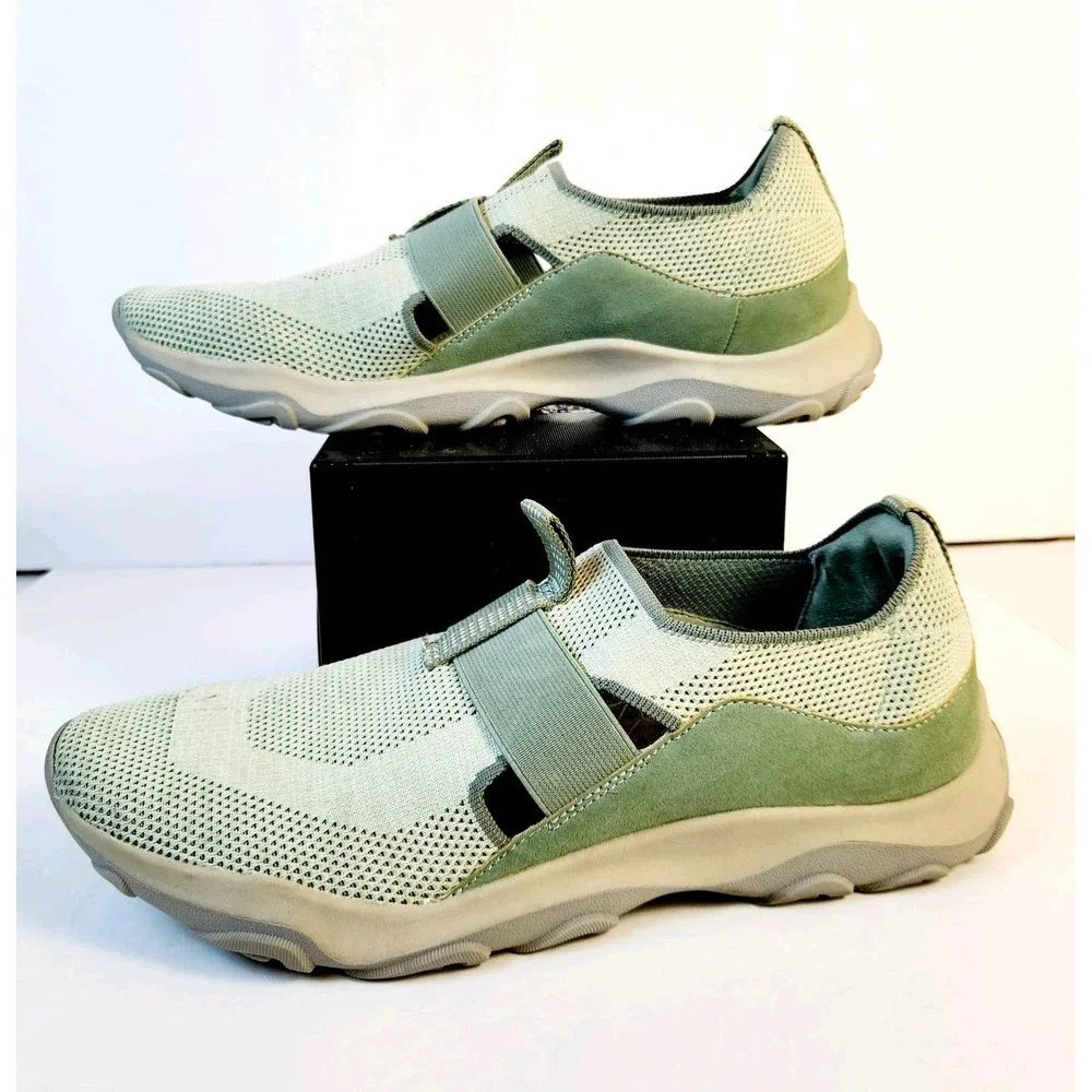 Earth Origins Tanvi Knit Trail Slip On Sneaker Womens US 11 Green Fabric Shoe
